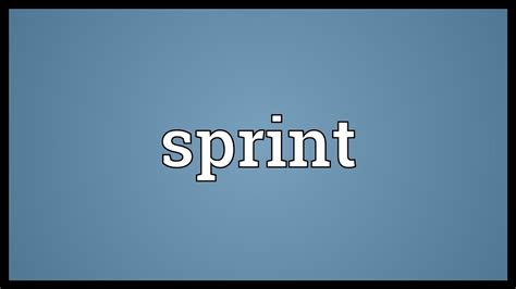 sprint meaning in tagalog